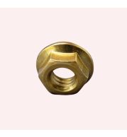 Brass Flanged Special Nuts with Integrated Washer, High Strength Flange Lock Nuts for Secure Fastening in Automotive Machinery and Construction